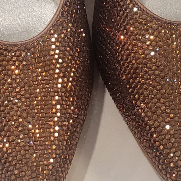 Stuart Weitzman Gold Glitter Heels - Picture 4 of 4